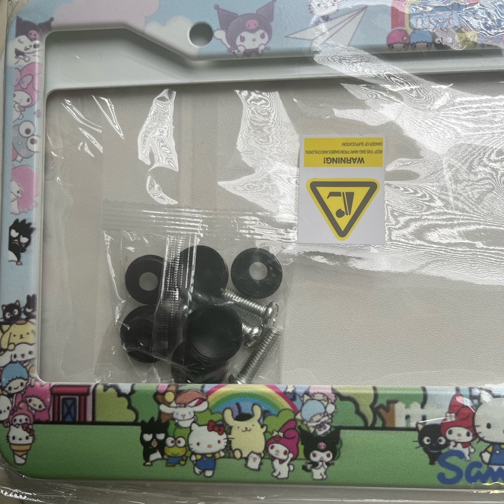 Sanrio license plate decoration